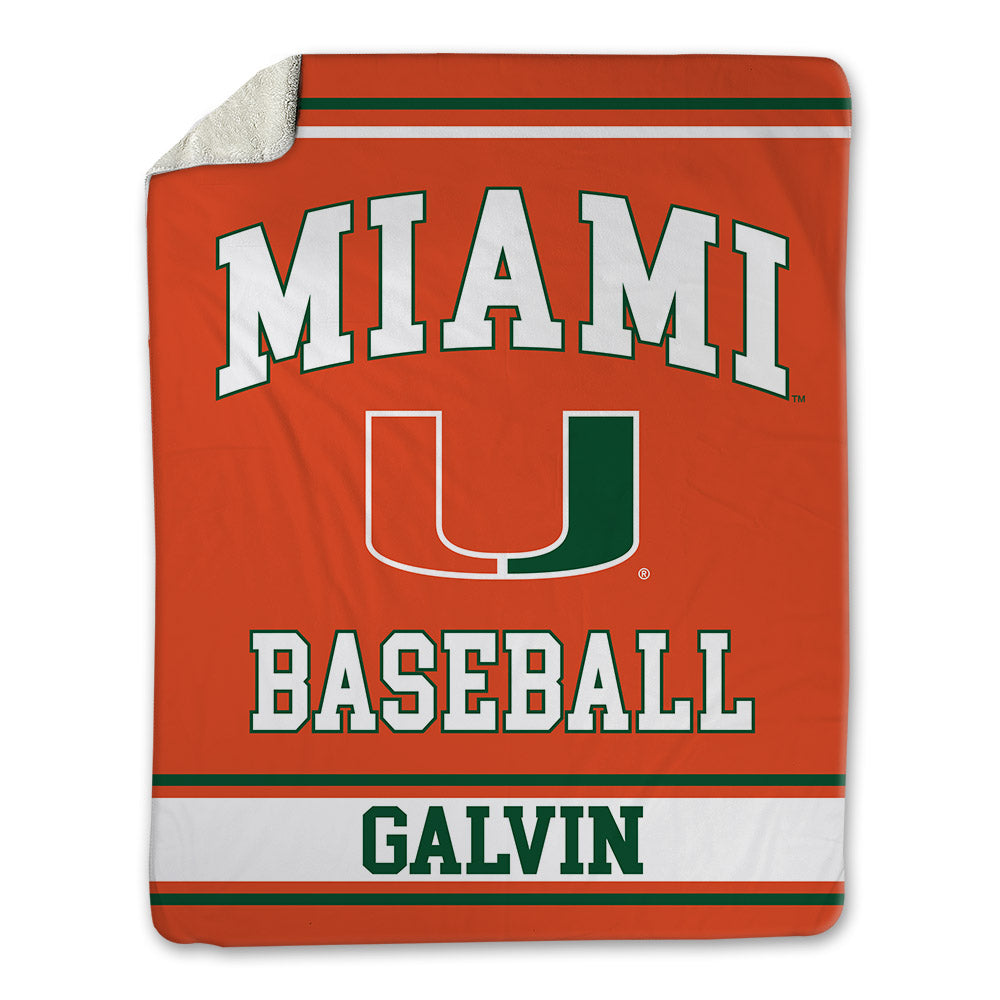 Miami - NCAA Baseball : Max Galvin - Blanket-0