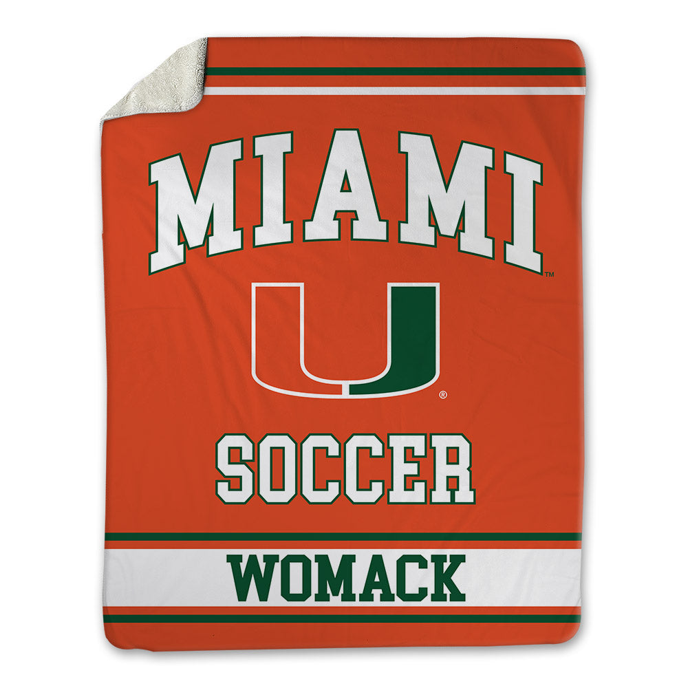 Miami - NCAA Women's Soccer : Jordyn Womack - Blanket-0