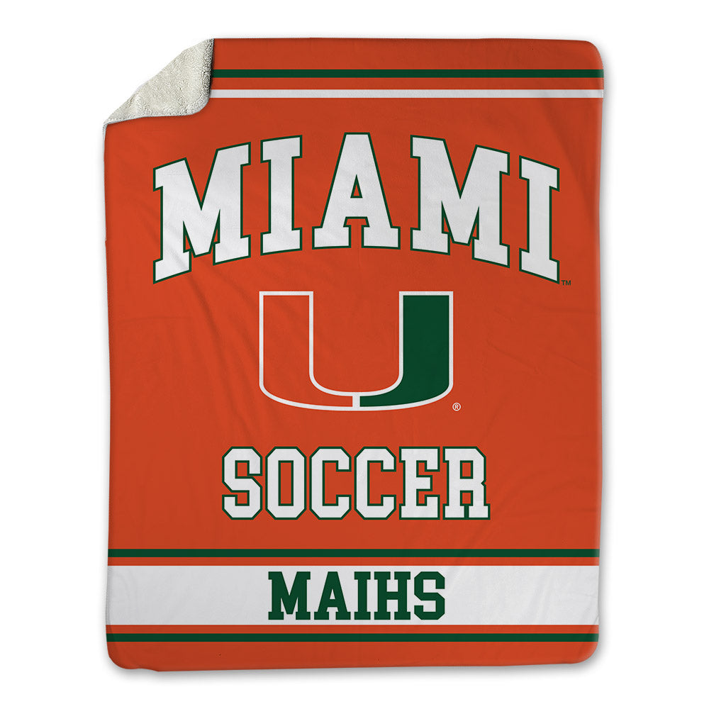 Miami - NCAA Women's Soccer : Emilie Maihs - Blanket-0