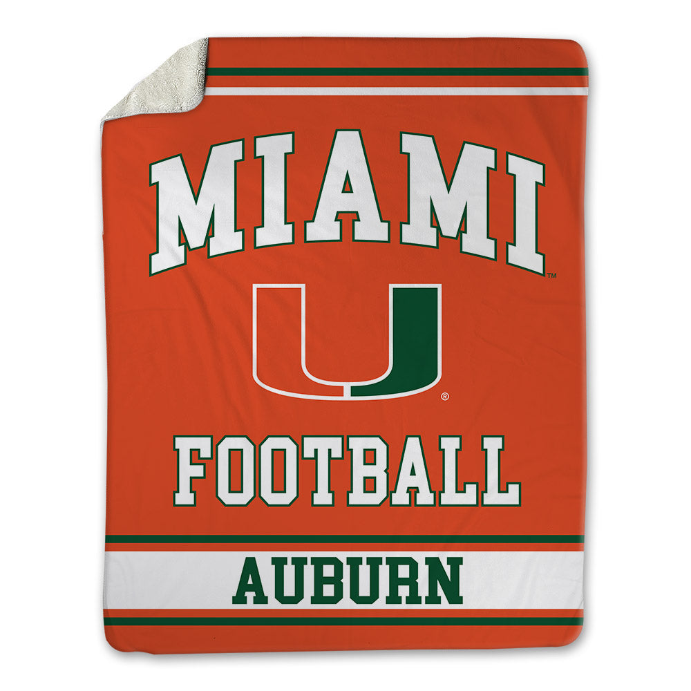 Miami - NCAA Football : Bert Auburn - Blanket-0
