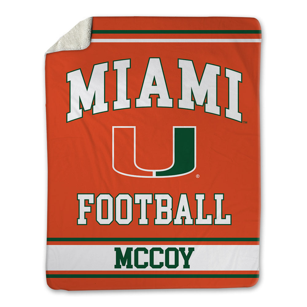 Miami - NCAA Football : Matthew McCoy - Blanket-0