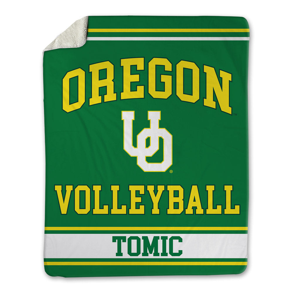 Oregon - NCAA Women's Volleyball : Ksenija Tomic - Blanket-0