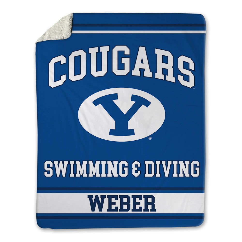 BYU - NCAA Men's Swimming & Diving : Dane Weber - Blanket-0