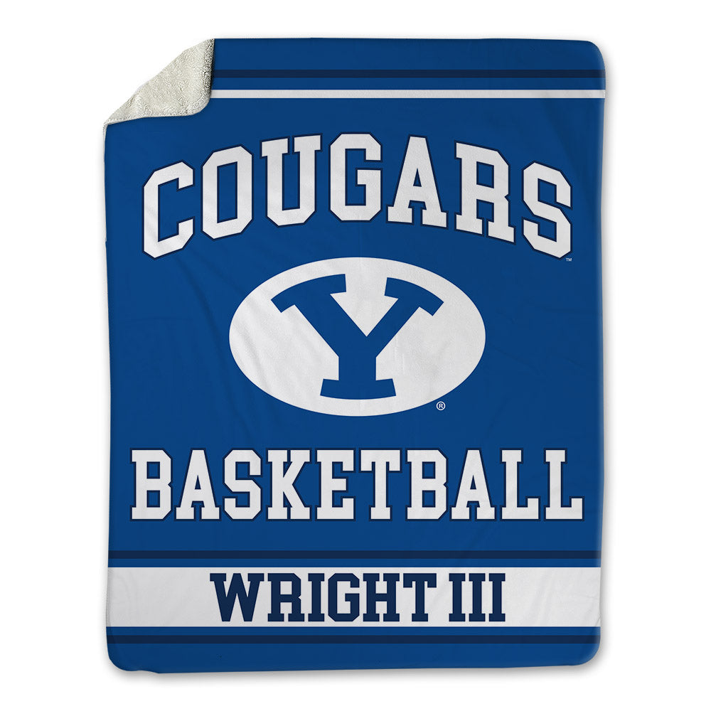 BYU - NCAA Men's Basketball : Robert Wright III - Blanket-0