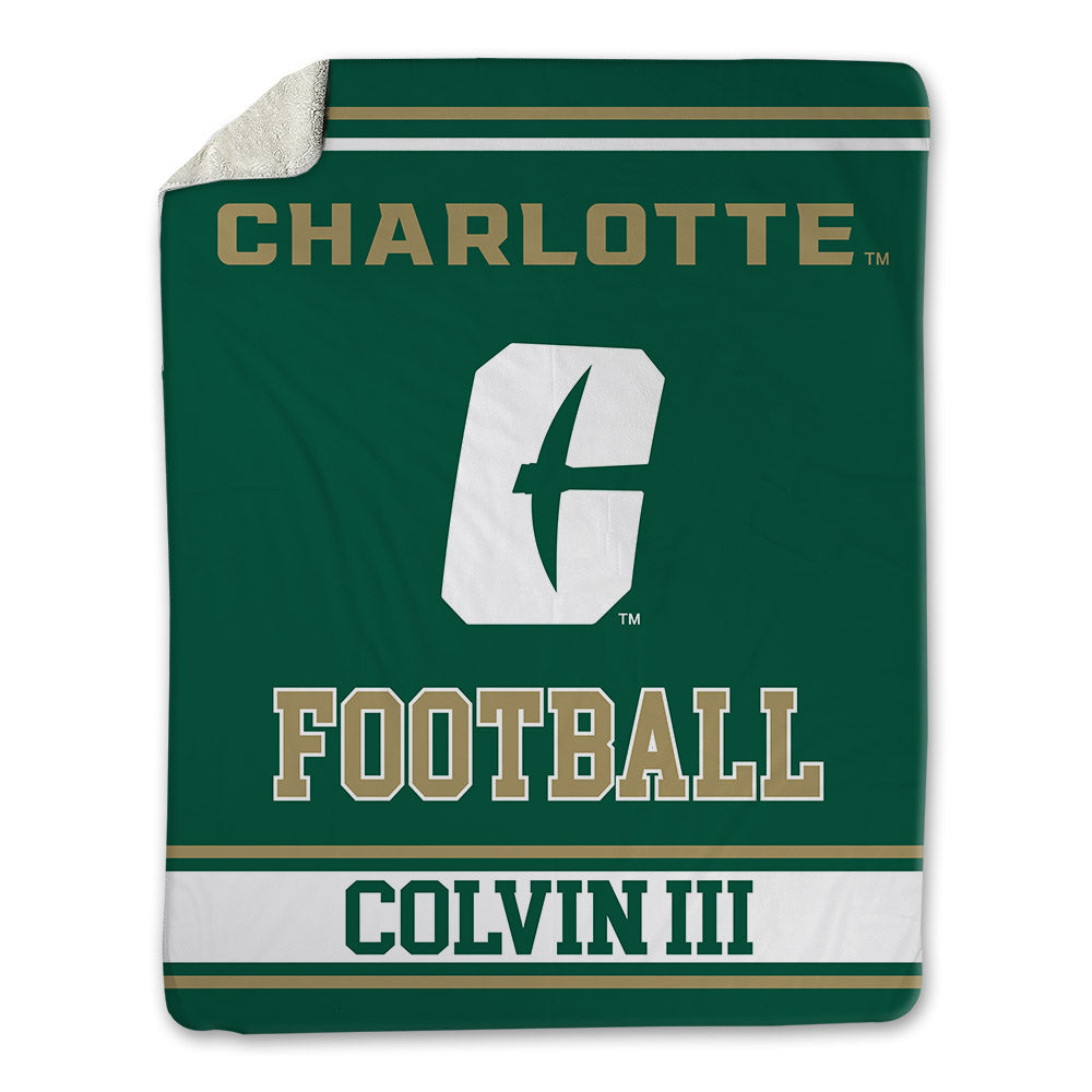 UNC Charlotte - NCAA Football : Alonzo Colvin III - Blanket-0