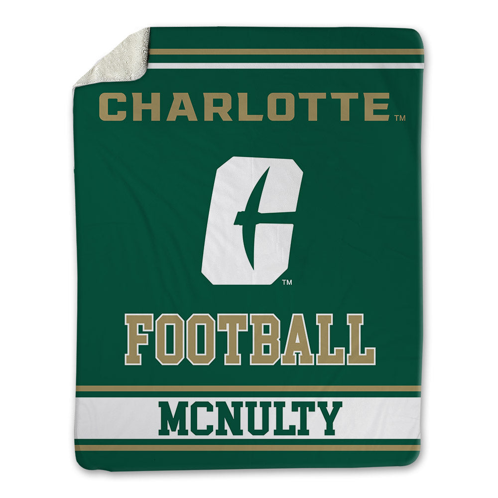 UNC Charlotte - NCAA Football : Luke McNulty - Blanket-0