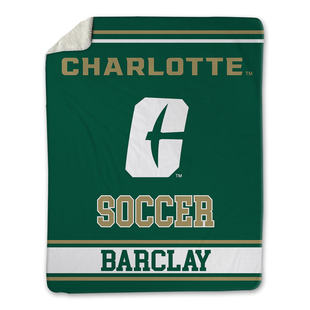 UNC Charlotte - NCAA Men's Soccer : Jemone Barclay - Blanket-0