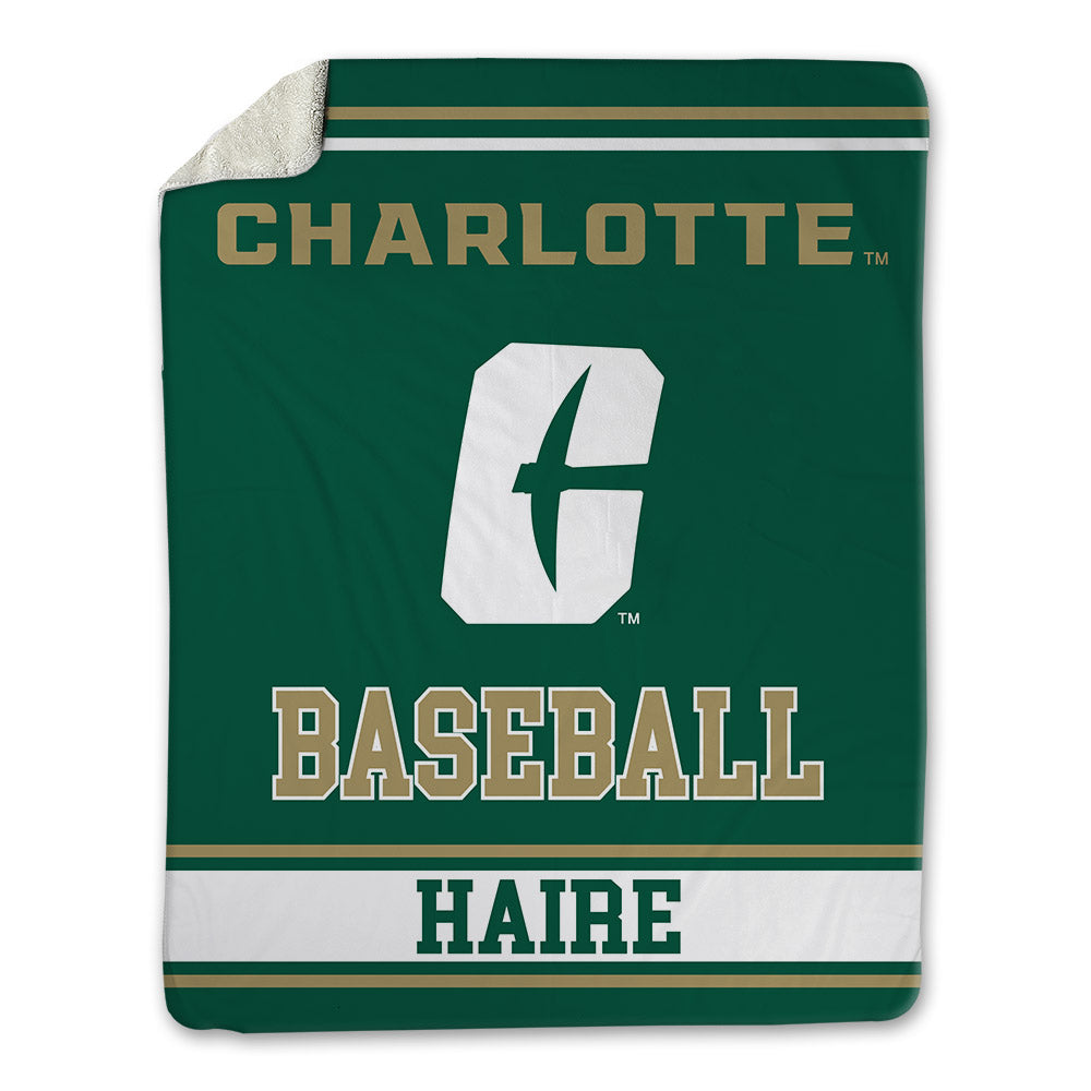 UNC Charlotte - NCAA Baseball : Reid Haire - Blanket-0