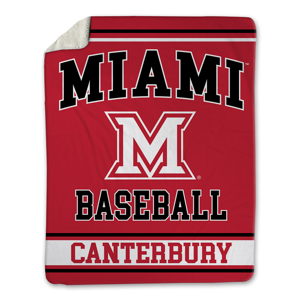 Miami of Ohio - NCAA Baseball : Colin Canterbury - Blanket-0