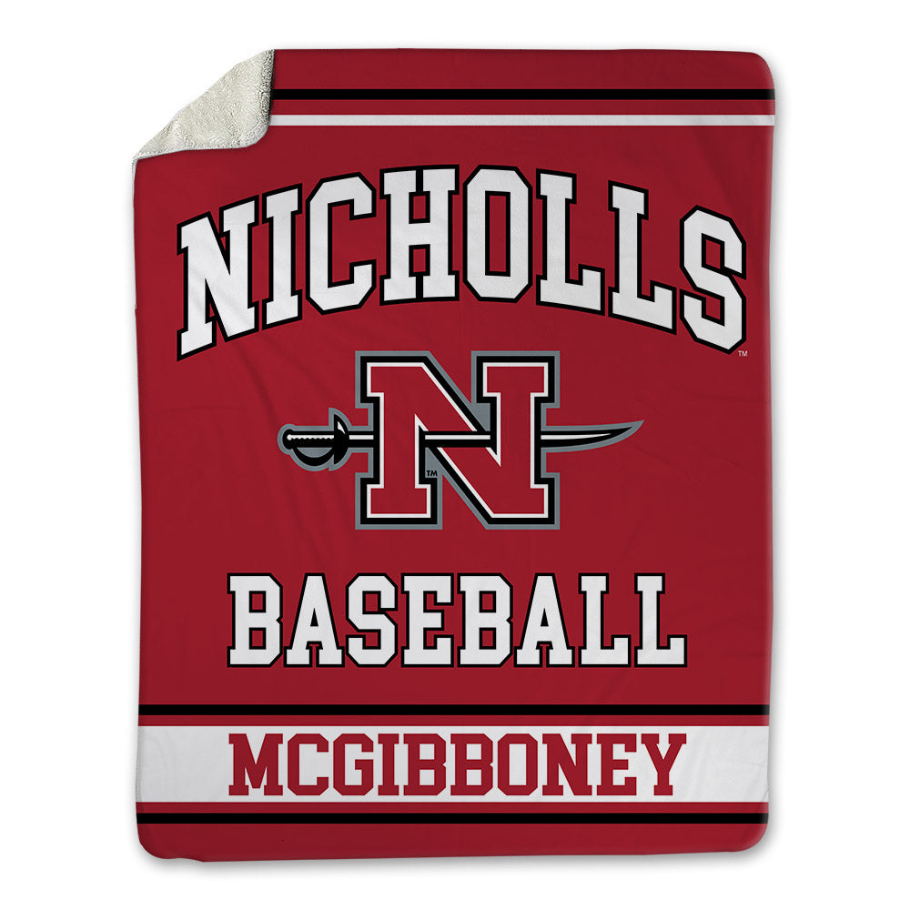 Nicholls State - NCAA Baseball : Luke McGibboney - Blanket-0