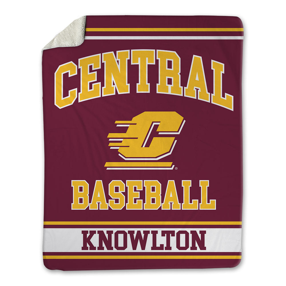 Central Michigan - NCAA Baseball : Zach Knowlton - Blanket-0