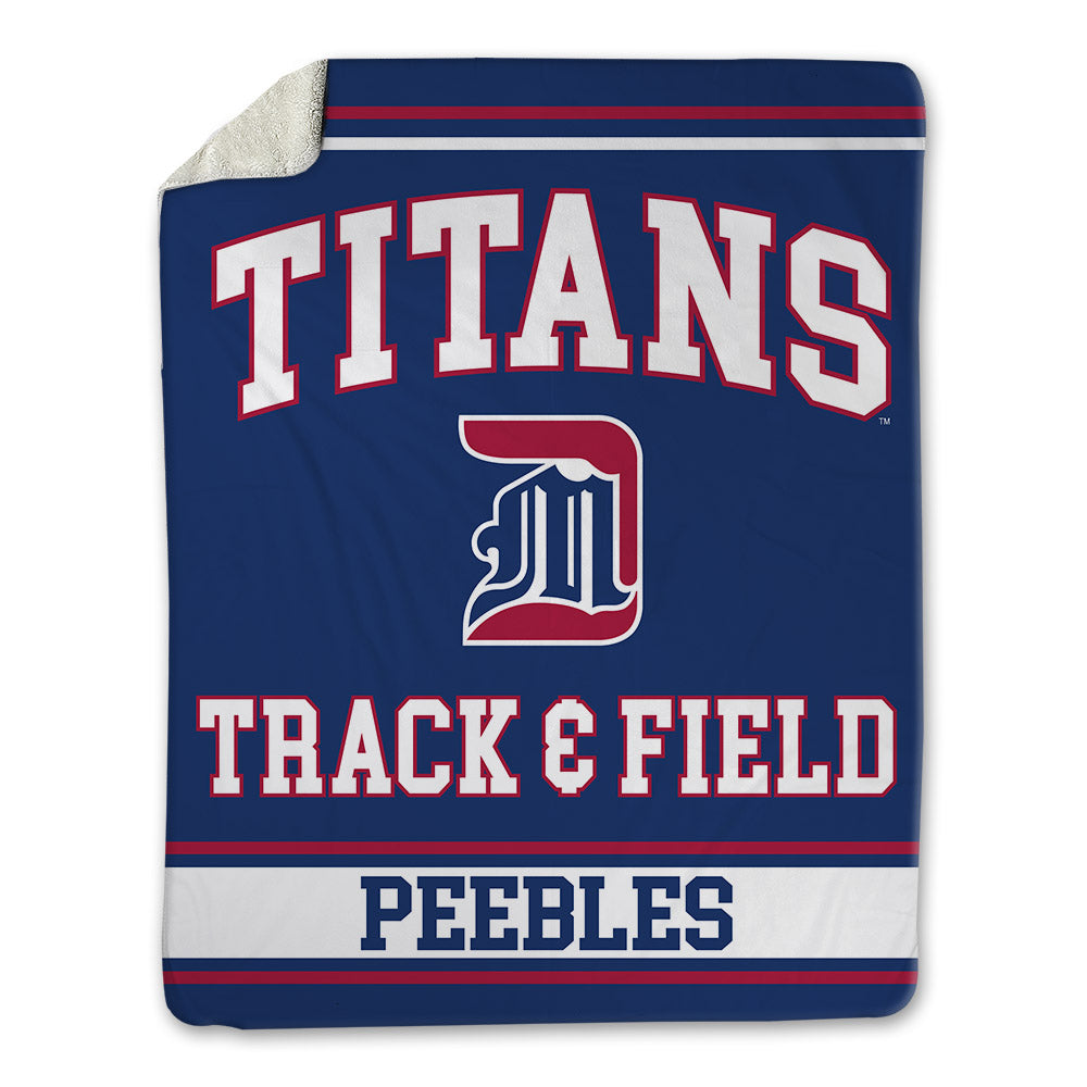Detroit Mercy - NCAA Women's Track & Field : Gracelyn Peebles - Blanket-0