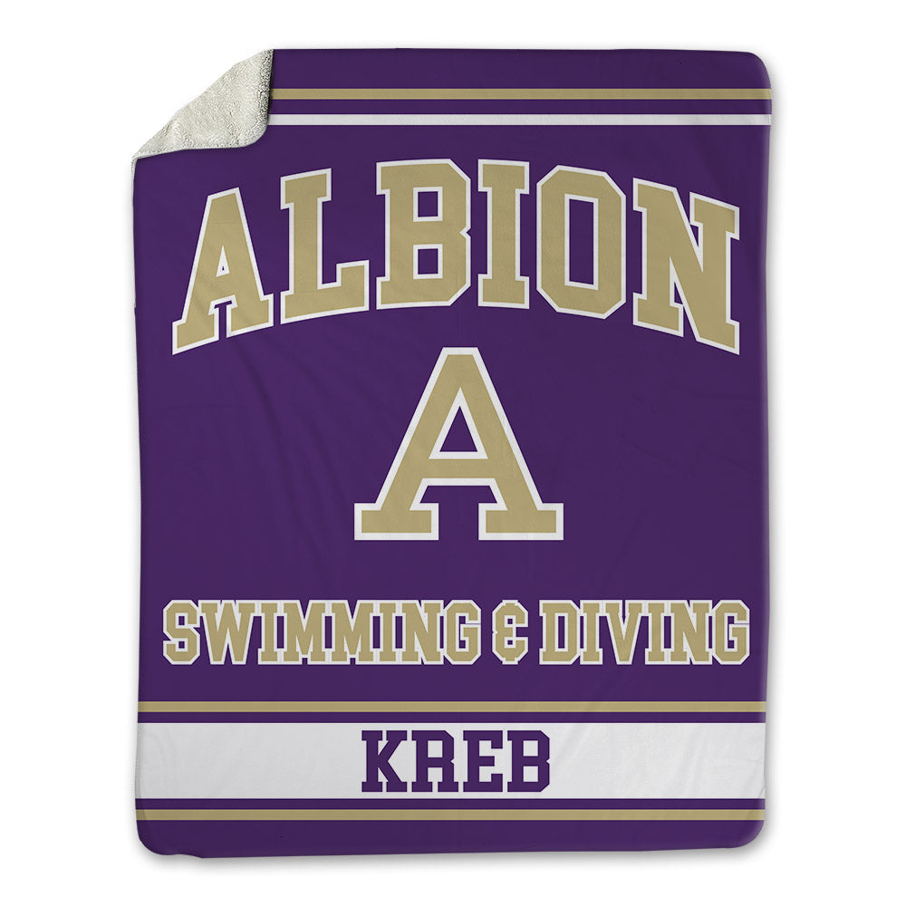 Albion - NCAA Women's Swimming & Diving : Kaitlyn Kreb - Blanket-0