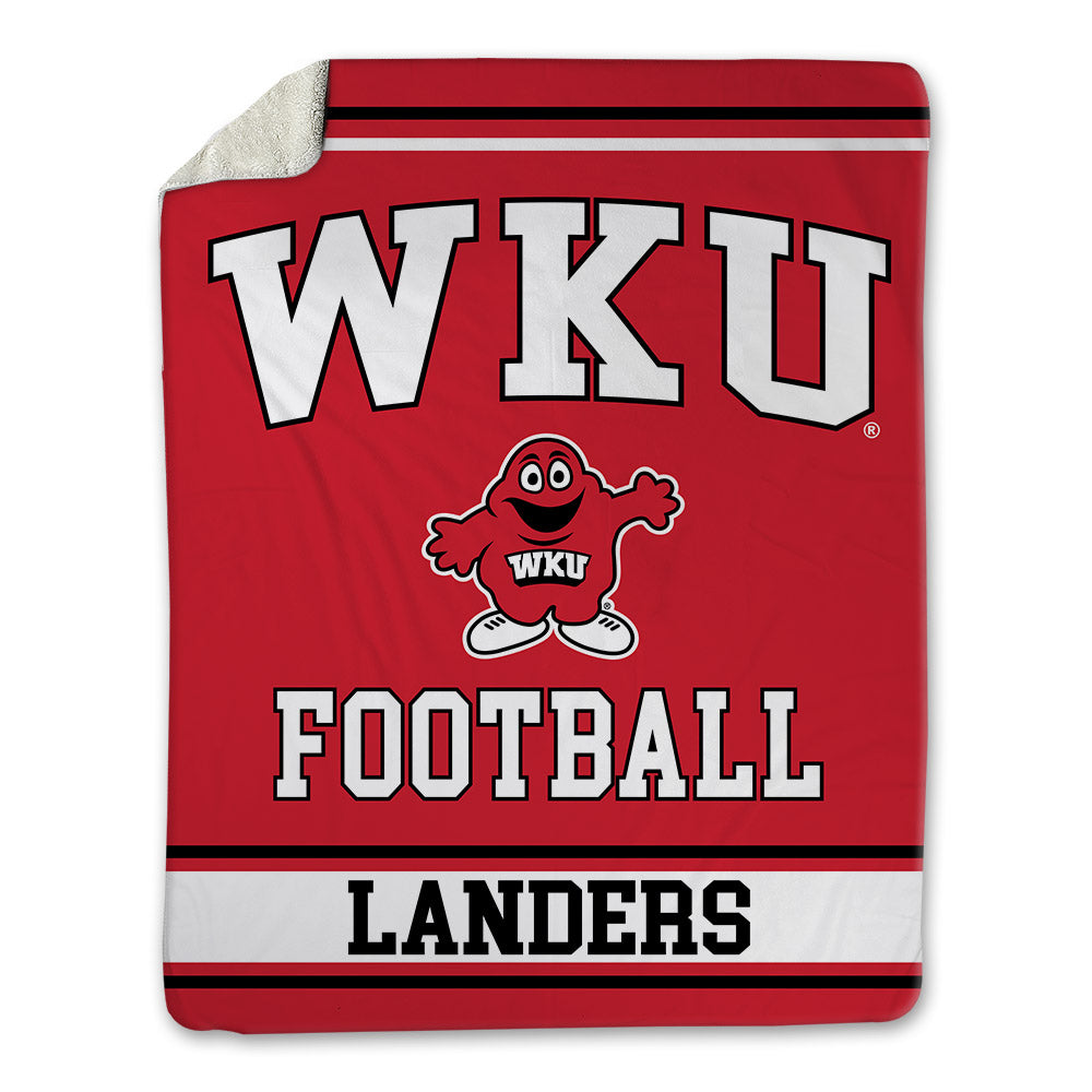 Western Kentucky - NCAA Football : Corey Landers - Blanket-0