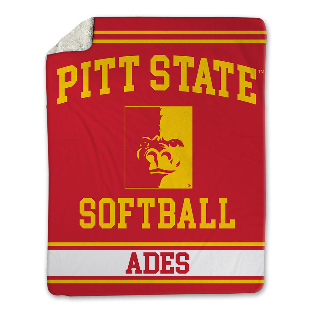 Pitt State - NCAA Softball : Emily Ades - Blanket-0