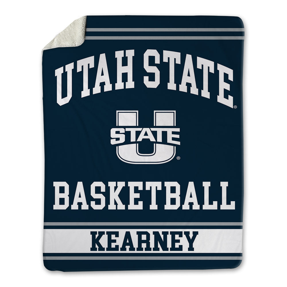 Utah State - NCAA Men's Basketball : Luke Kearney - Blanket-0
