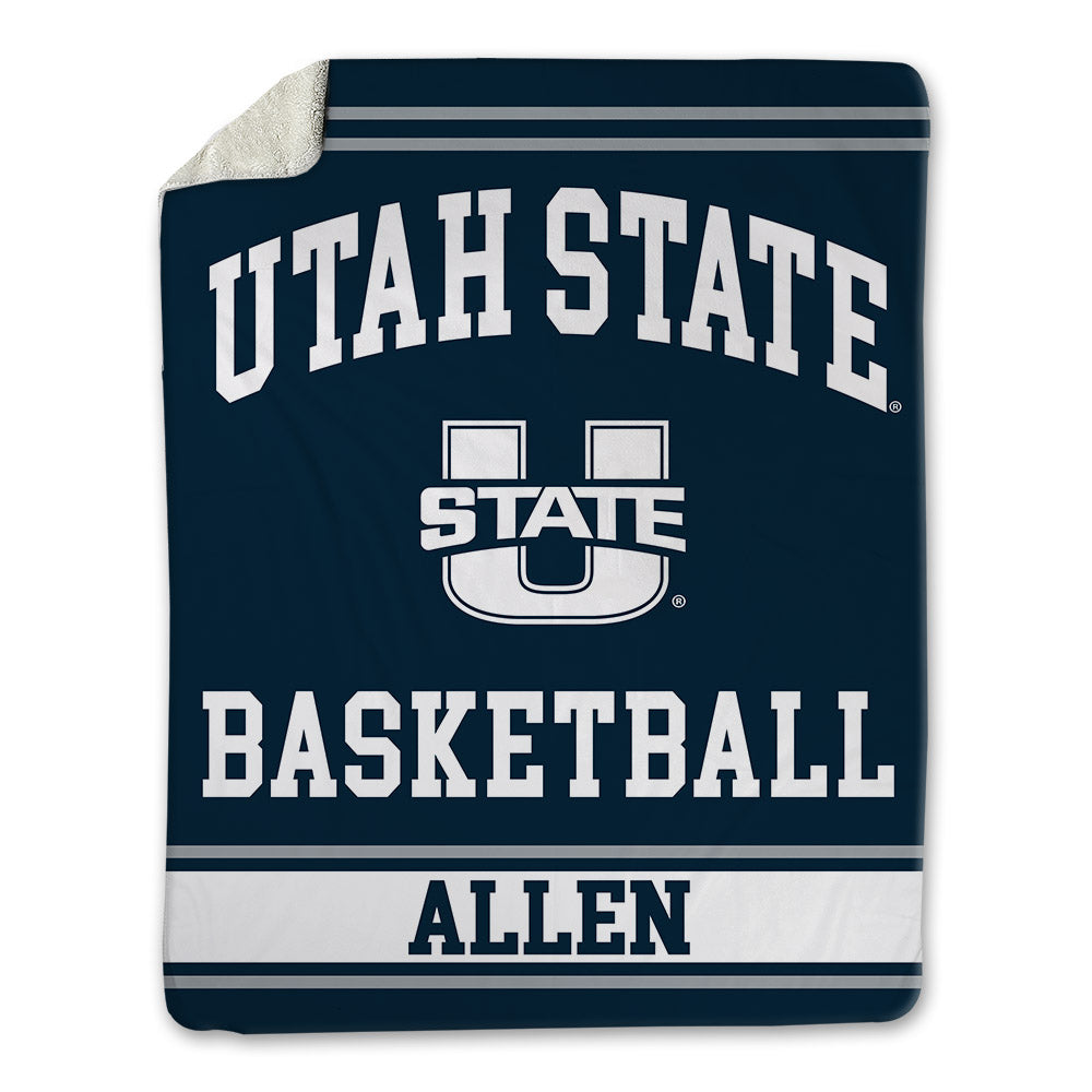 Utah State - NCAA Men's Basketball : Drake Allen - Blanket-0