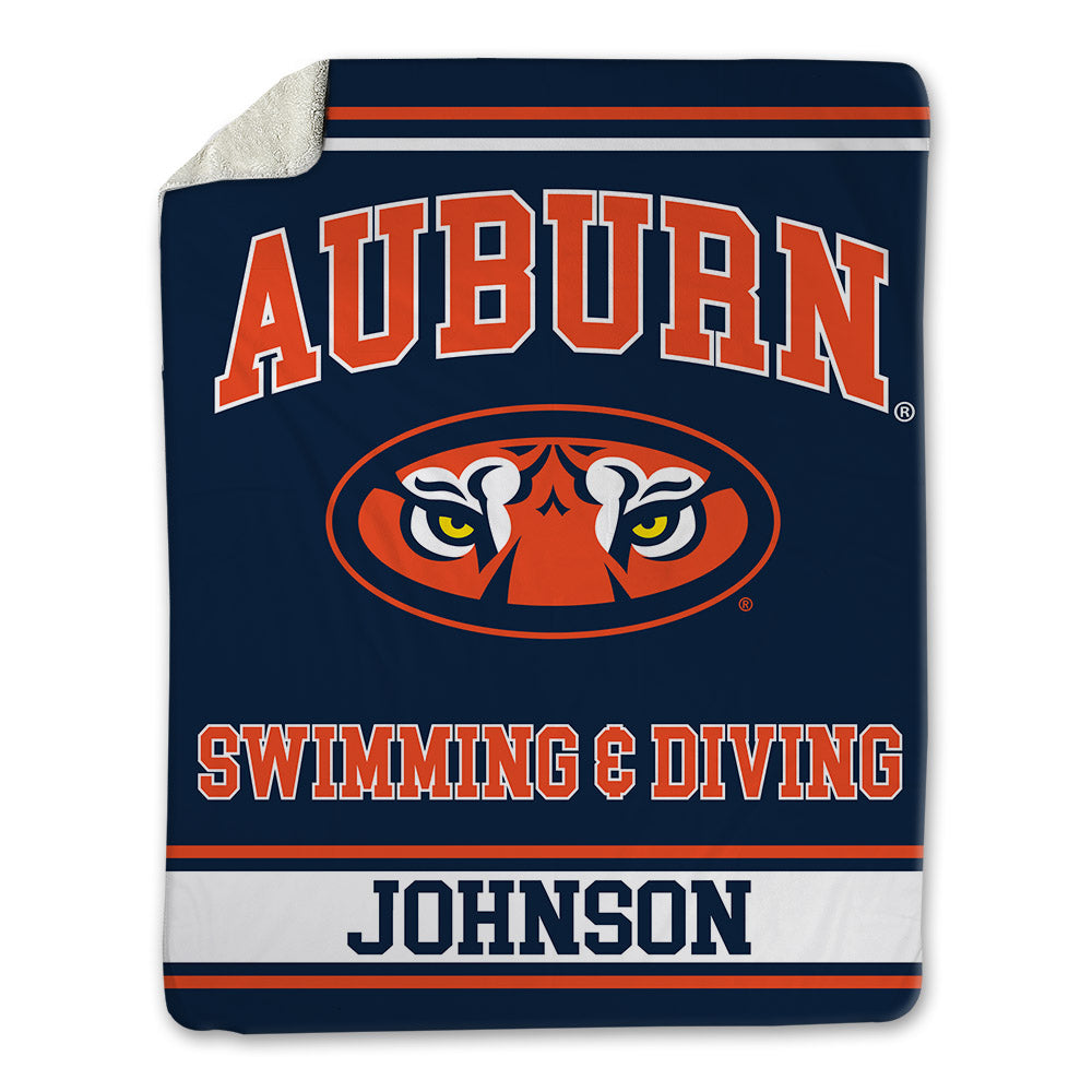 Auburn - NCAA Men's Swimming & Diving : Bradford Johnson - Blanket-0