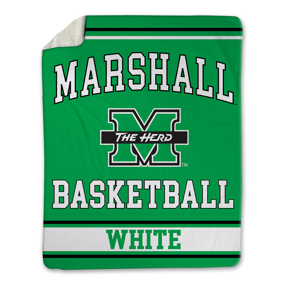 Marshall - NCAA Men's Basketball : Kaiden White - Blanket-0