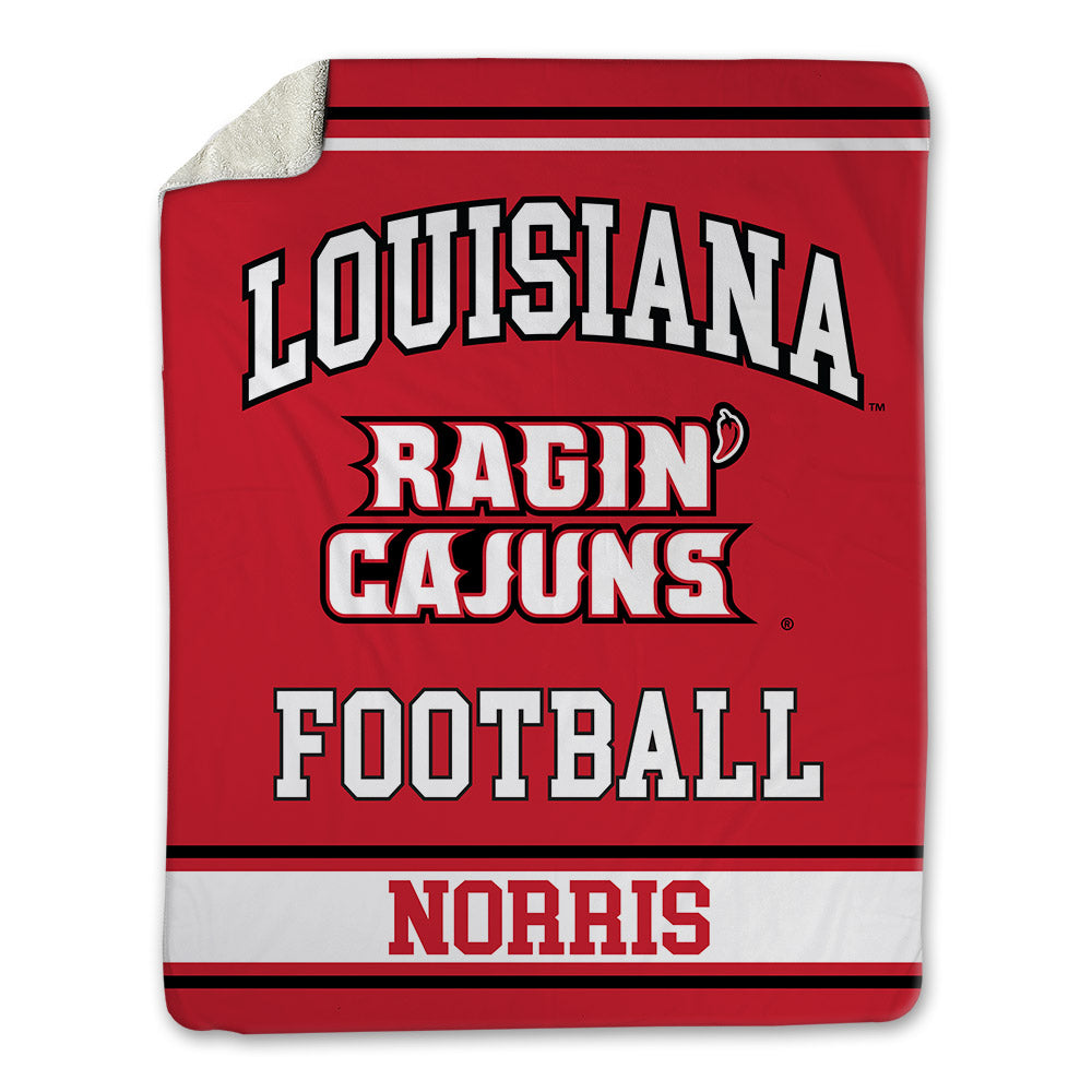 Louisiana - NCAA Football : Jacorian Norris - Blanket-0