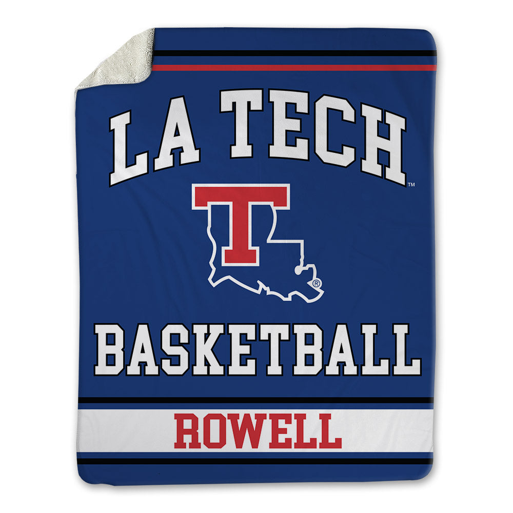 LA Tech - NCAA Men's Basketball : Keegan Rowell - Blanket-0