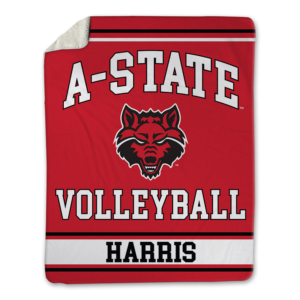 Arkansas State - NCAA Women's Volleyball : Abby Harris - Blanket-0