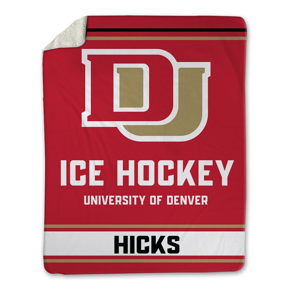 DU - NCAA Men's Ice Hockey : Johnny Hicks - Blanket-0
