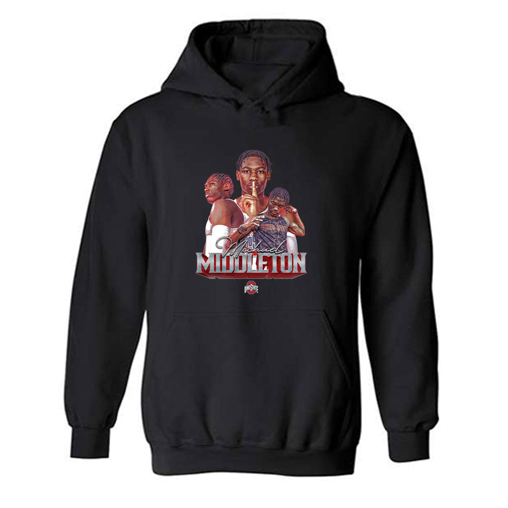 Ohio State - NCAA Men's Track & Field : Michael Middleton - Player Collage Hooded Sweatshirt-0