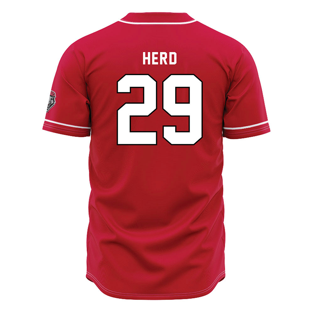 New Mexico - NCAA Baseball : Caleb Herd - Red Jersey-1