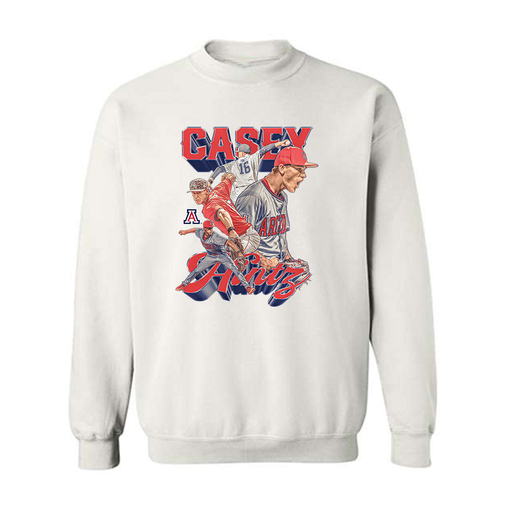 Arizona - NCAA Baseball : Casey Hintz - Player Collage Crewneck Sweatshirt-0