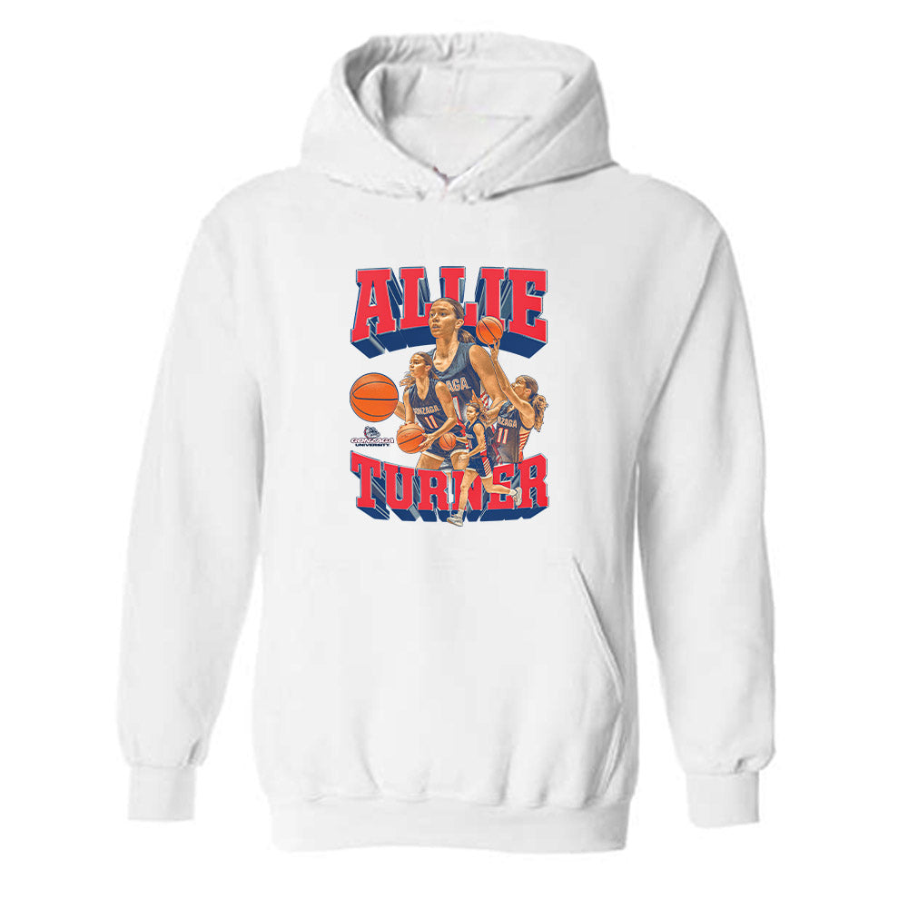 Gonzaga - NCAA Women's Basketball : Allie Turner - Player Collage Hooded Sweatshirt-0