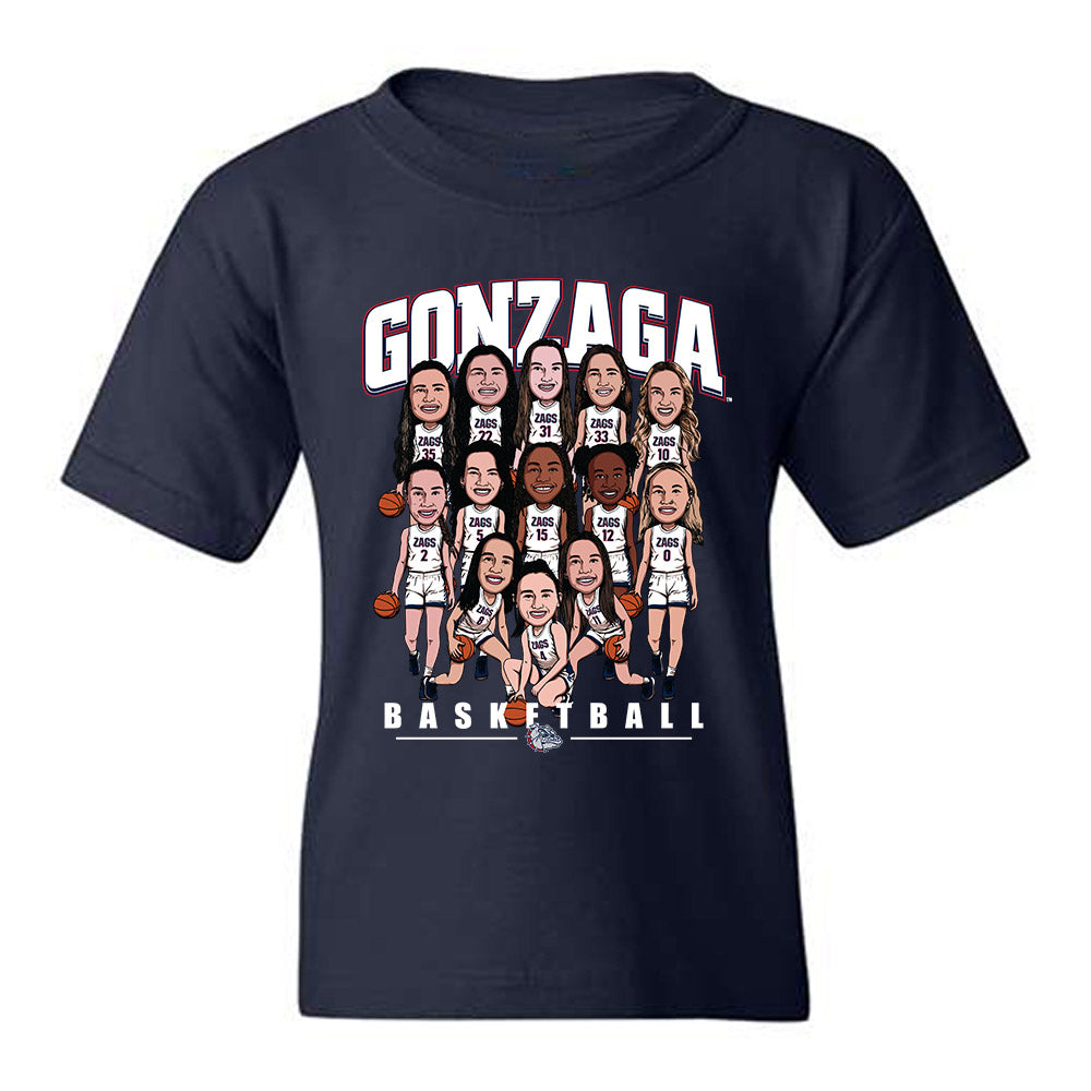Gonzaga - NCAA Women's Basketball : - Youth T-Shirt-0