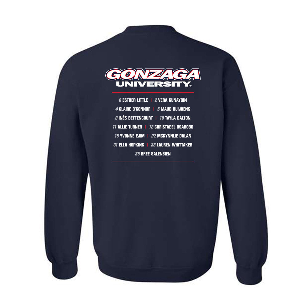 Gonzaga - NCAA Women's Basketball : - Roster Shirt Crewneck Sweatshirt-1
