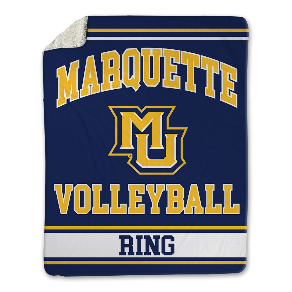 Marquette - NCAA Women's Volleyball : Natalie Ring - Blanket-0