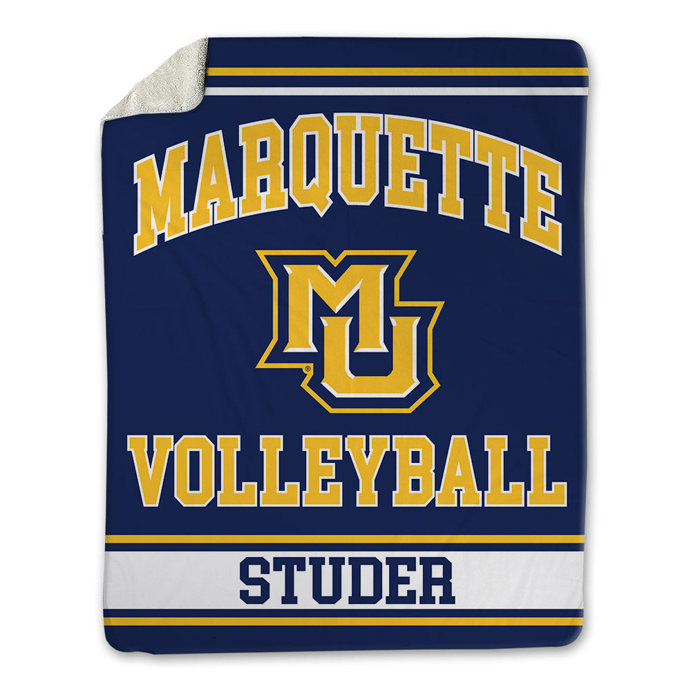 Marquette - NCAA Women's Volleyball : Adriana Studer - Blanket-0