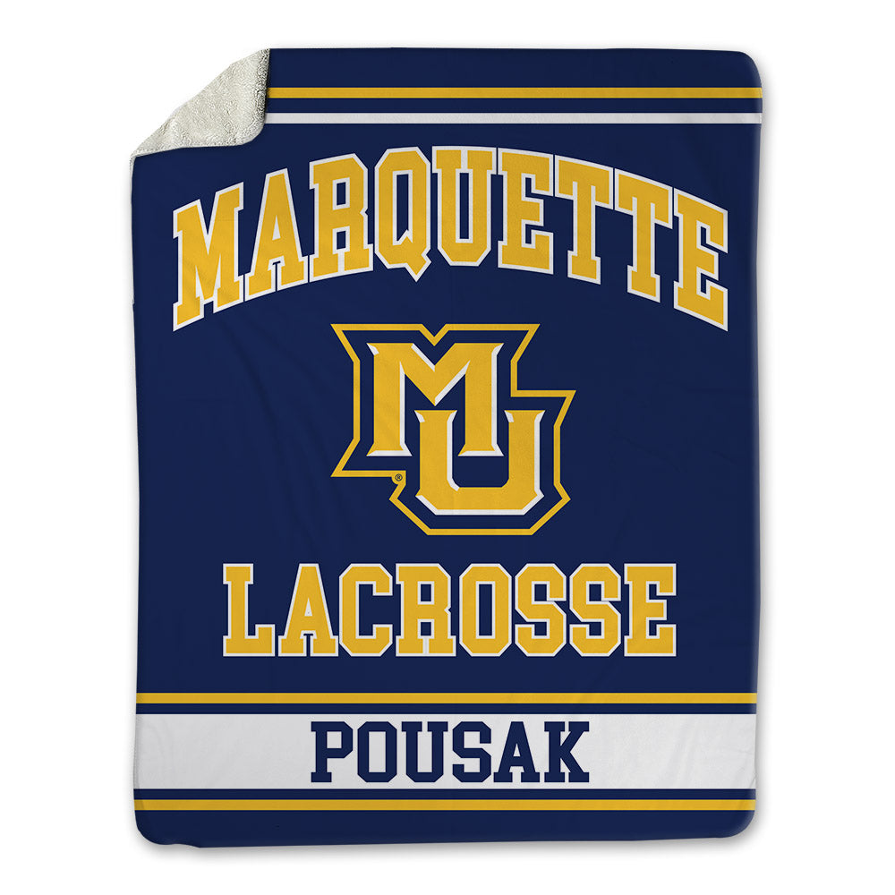 Marquette - NCAA Men's Lacrosse : Benjamin Pousak - Blanket-0