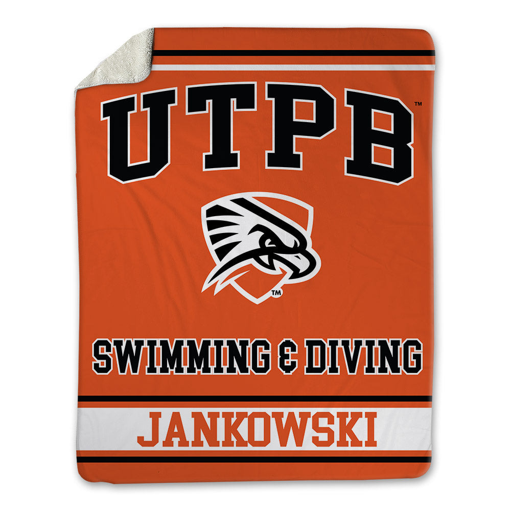 UTPB - NCAA Men's Swimming & Diving : Legend Jankowski - Blanket-0