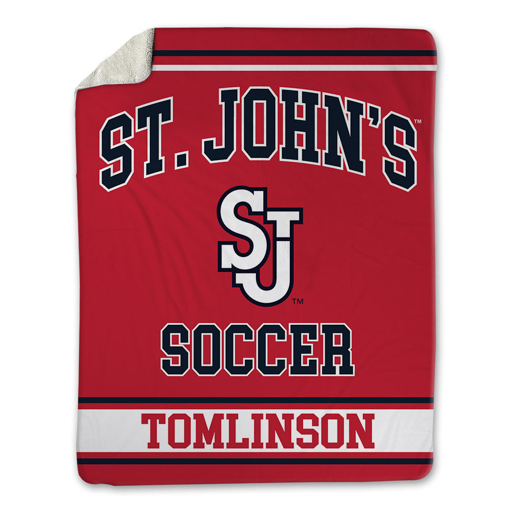 St. Johns - NCAA Men's Soccer : Kaief Tomlinson - Blanket-0