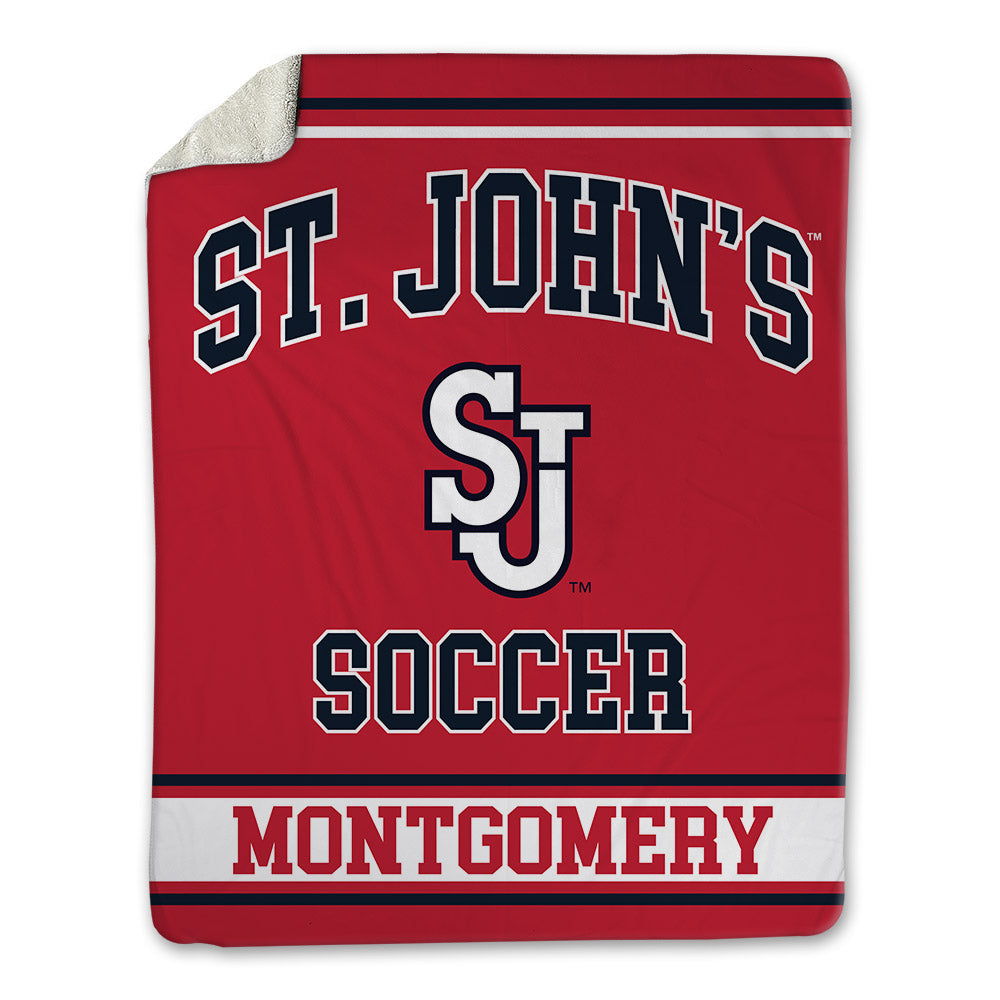 St. Johns - NCAA Men's Soccer : Jayden Montgomery - Blanket-0