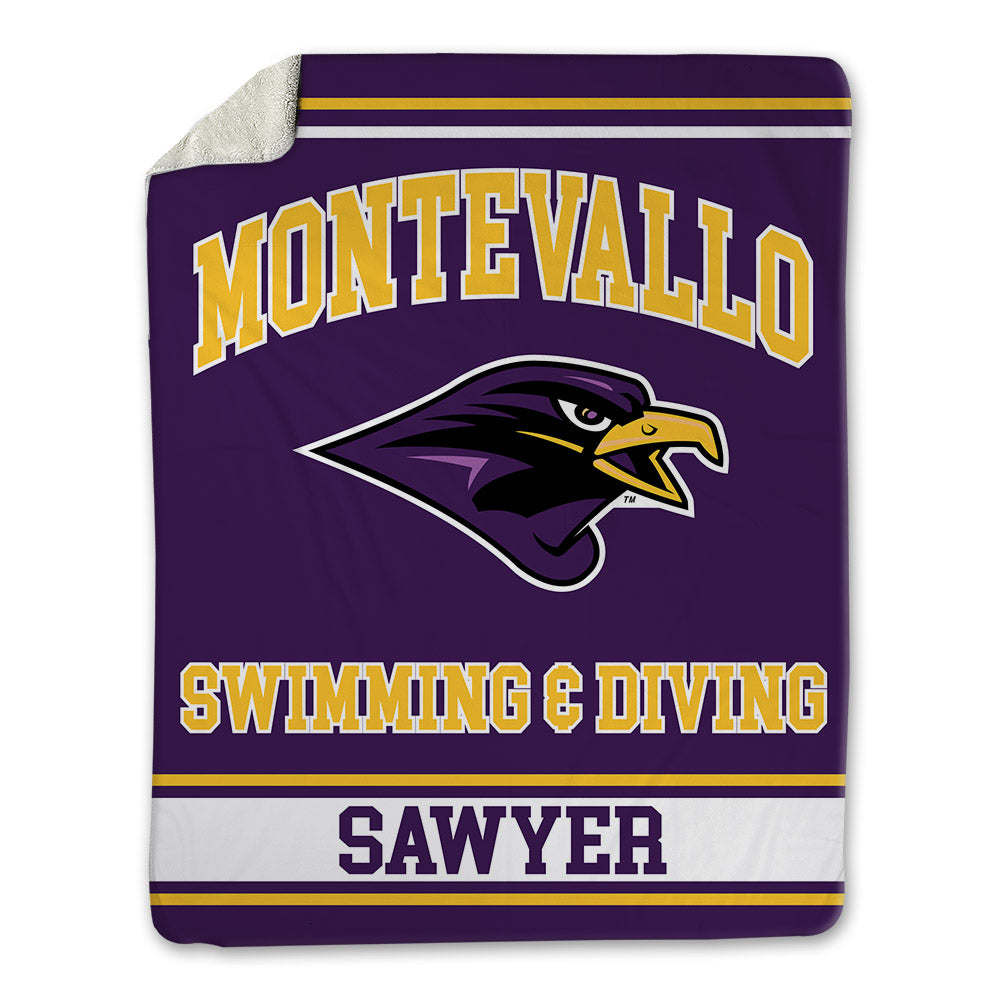 Montevallo - NCAA Women's Swimming & Diving : Addison Sawyer - Blanket-0