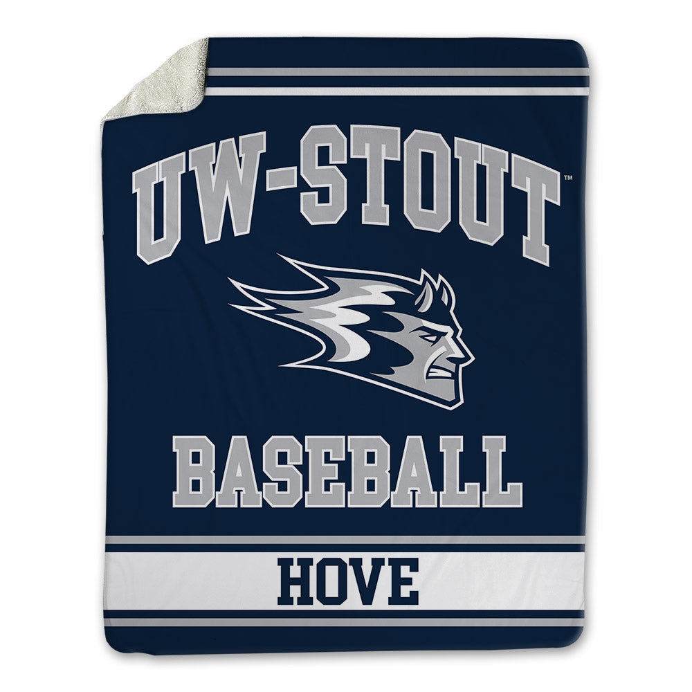 UW Stout - NCAA Baseball : Kyler Hove - Blanket-0