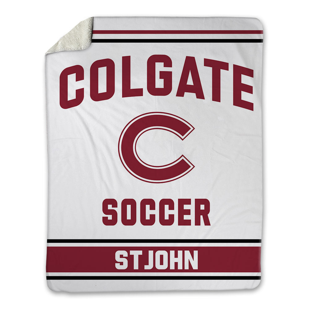 Colgate - NCAA Men's Soccer : Alex StJohn - Blanket-0