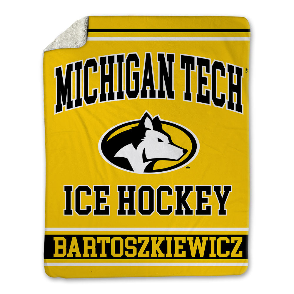 Michigan Tech - NCAA Men's Ice Hockey : Owen Bartoszkiewicz - Blanket-0
