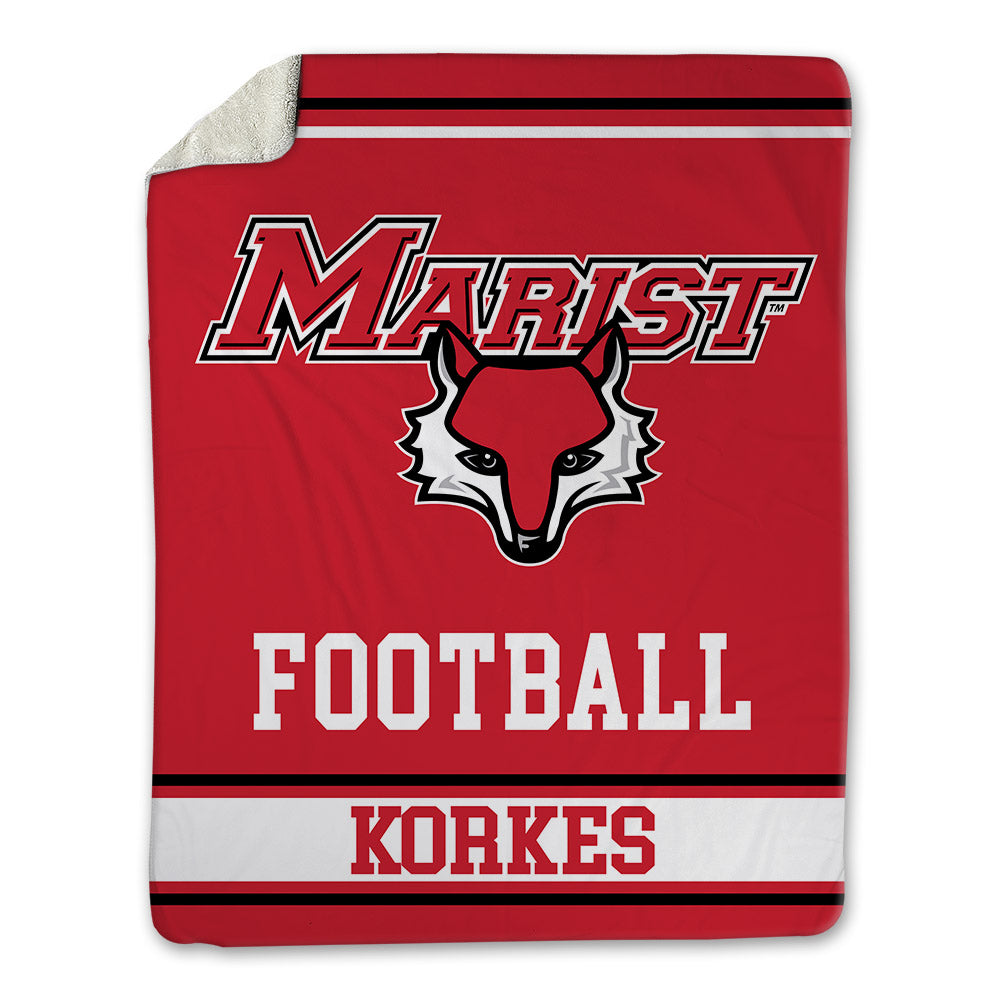 Marist - NCAA Football : Ethan Korkes - Blanket-0