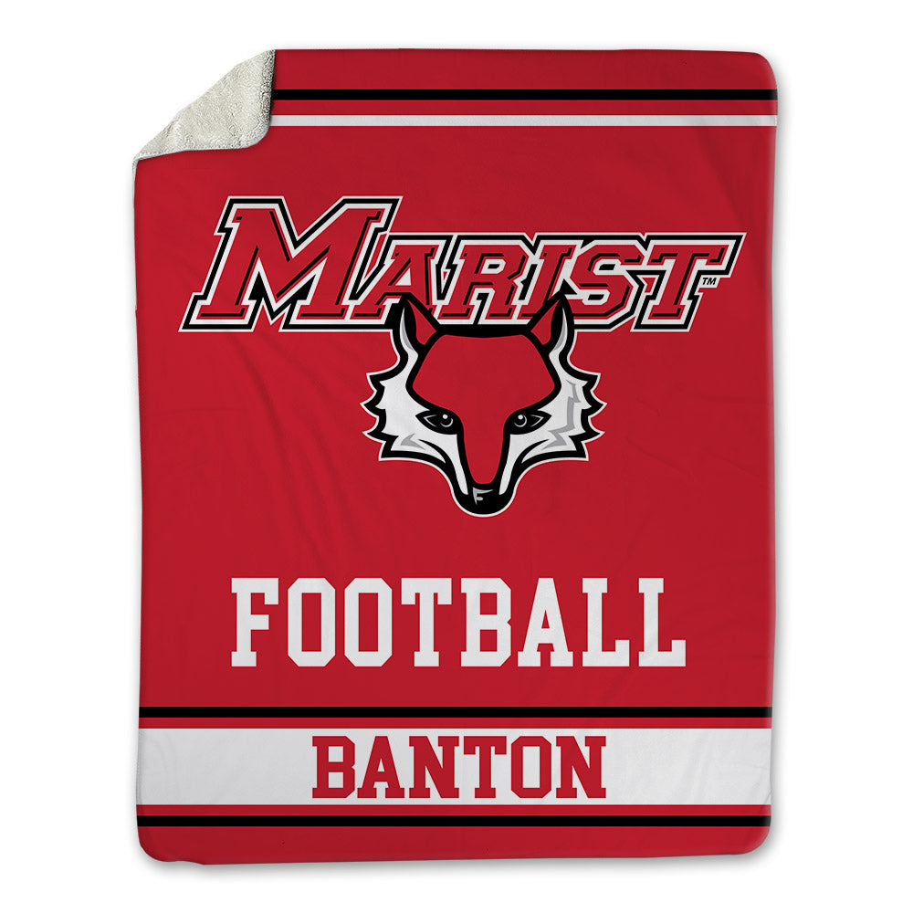 Marist - NCAA Football : Nathaniel Banton - Blanket-0