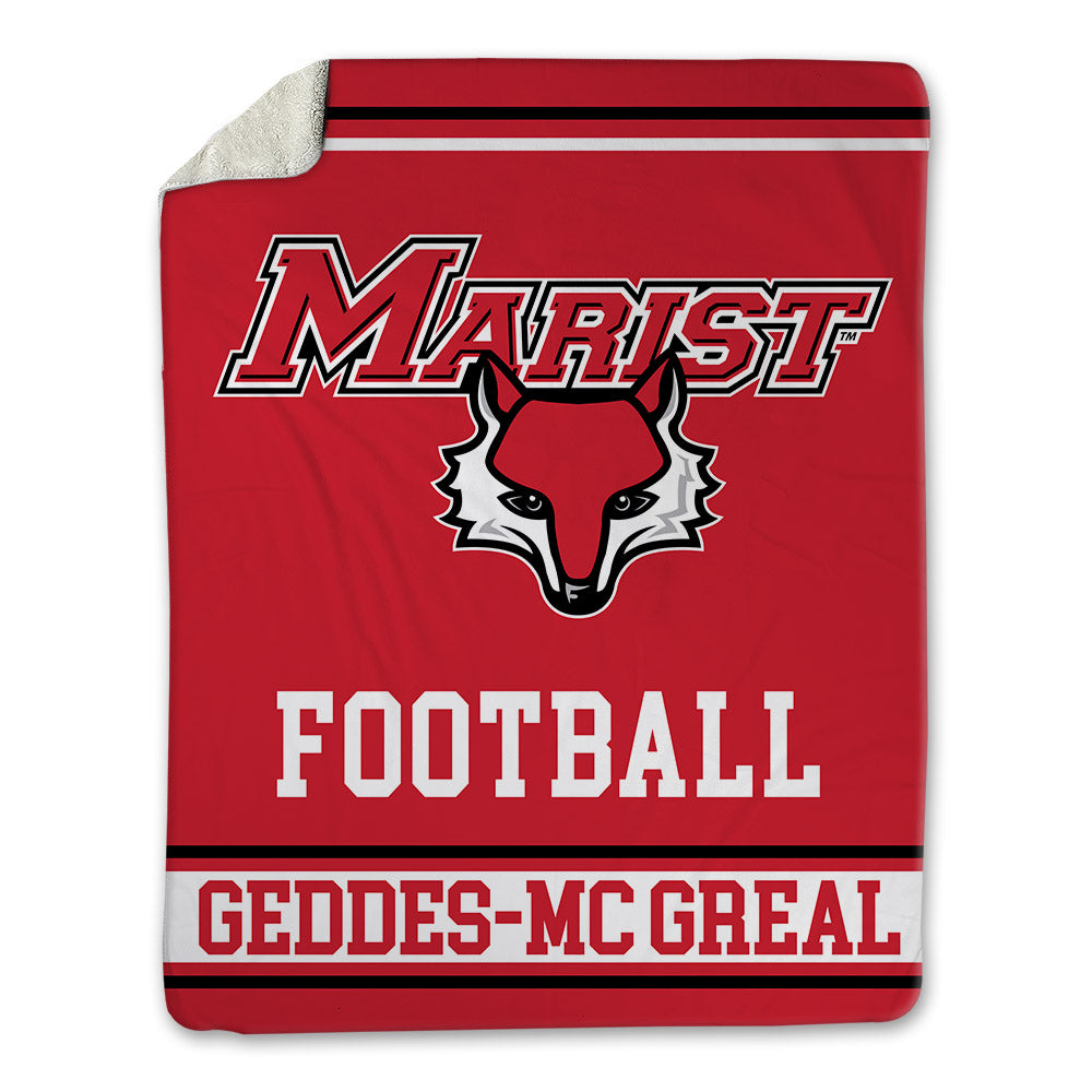 Marist - NCAA Football : Dylan Geddes-Mc Greal - Blanket-0