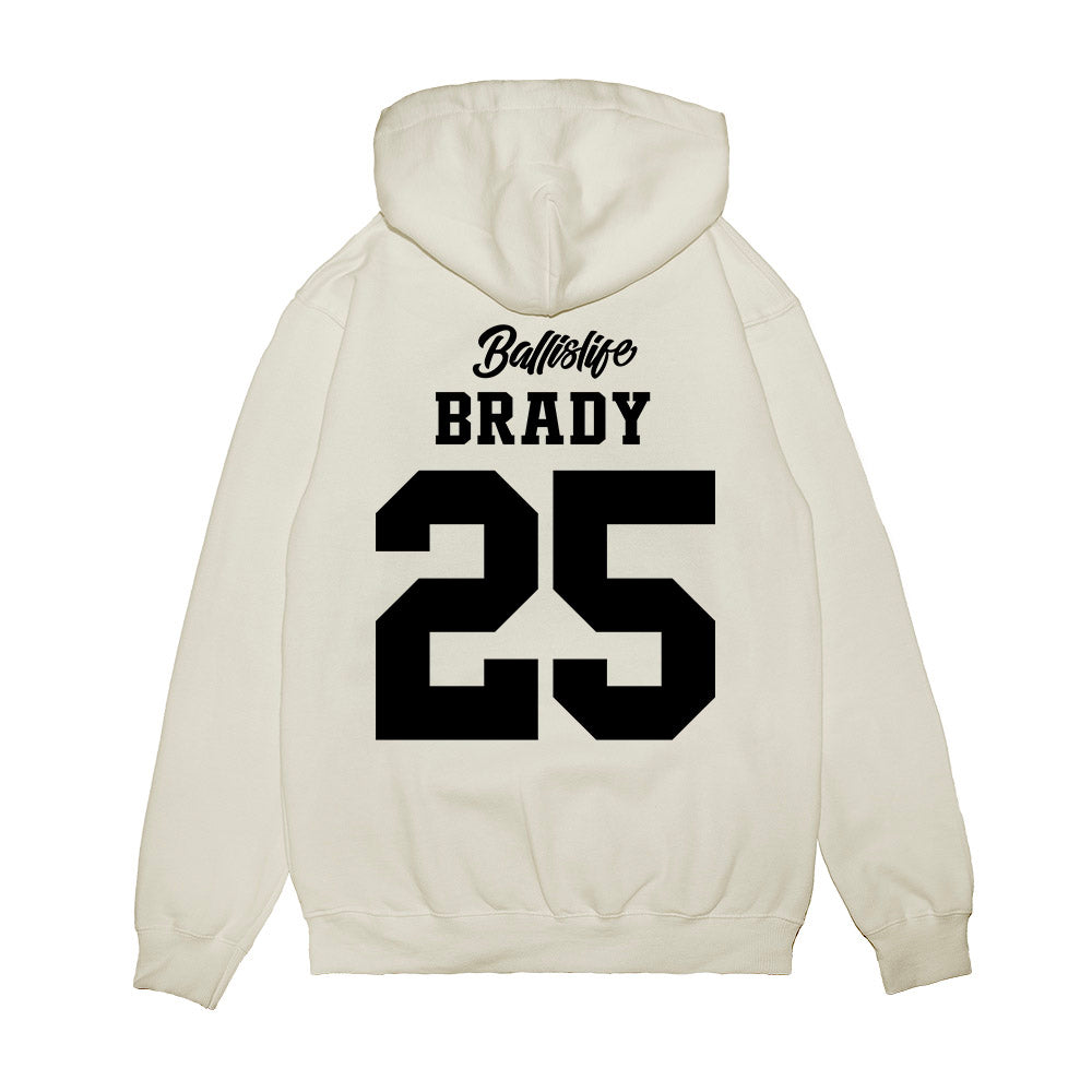 UConn - NCAA Women's Basketball : Ice Brady - Ball is Life - UConn vs USC White Premium Hooded Sweatshirt-1