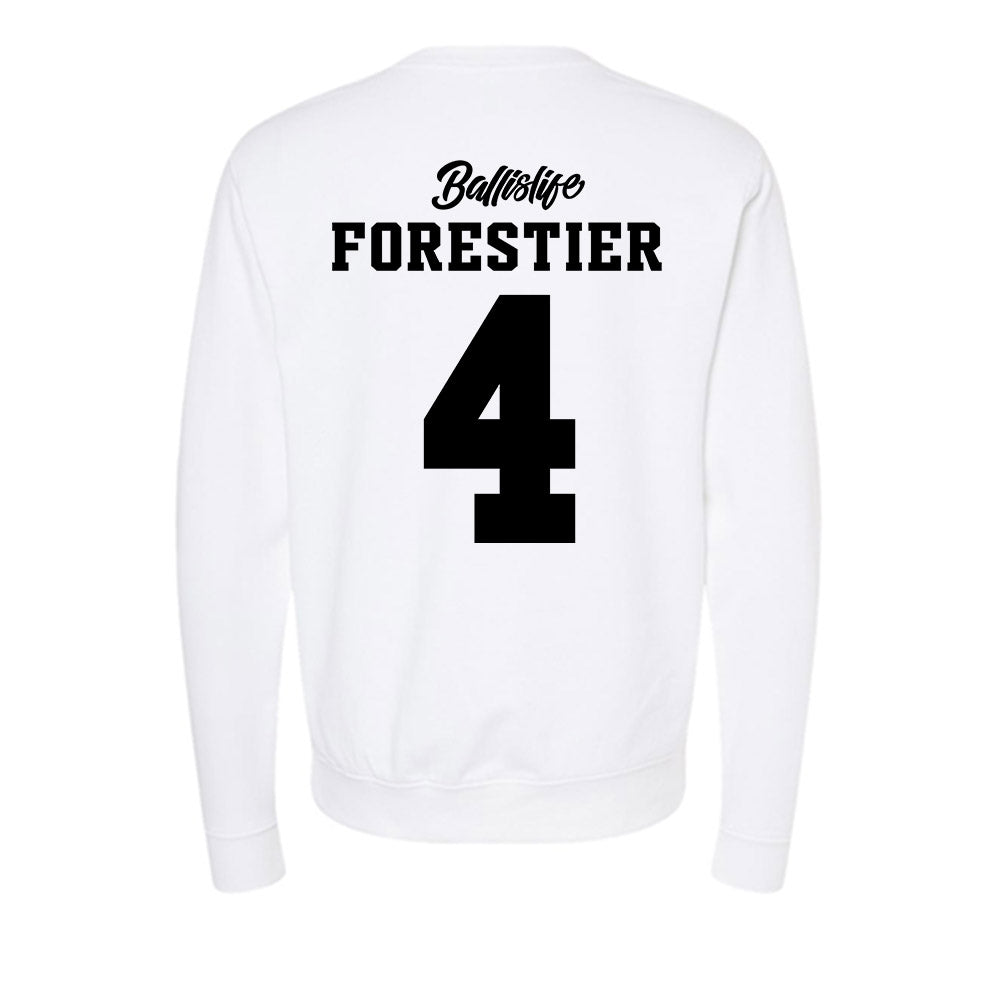 USC - NCAA Women's Basketball : Rian Forestier - Ball is Life - UConn vs USC White Midweight Sweatshirt-1