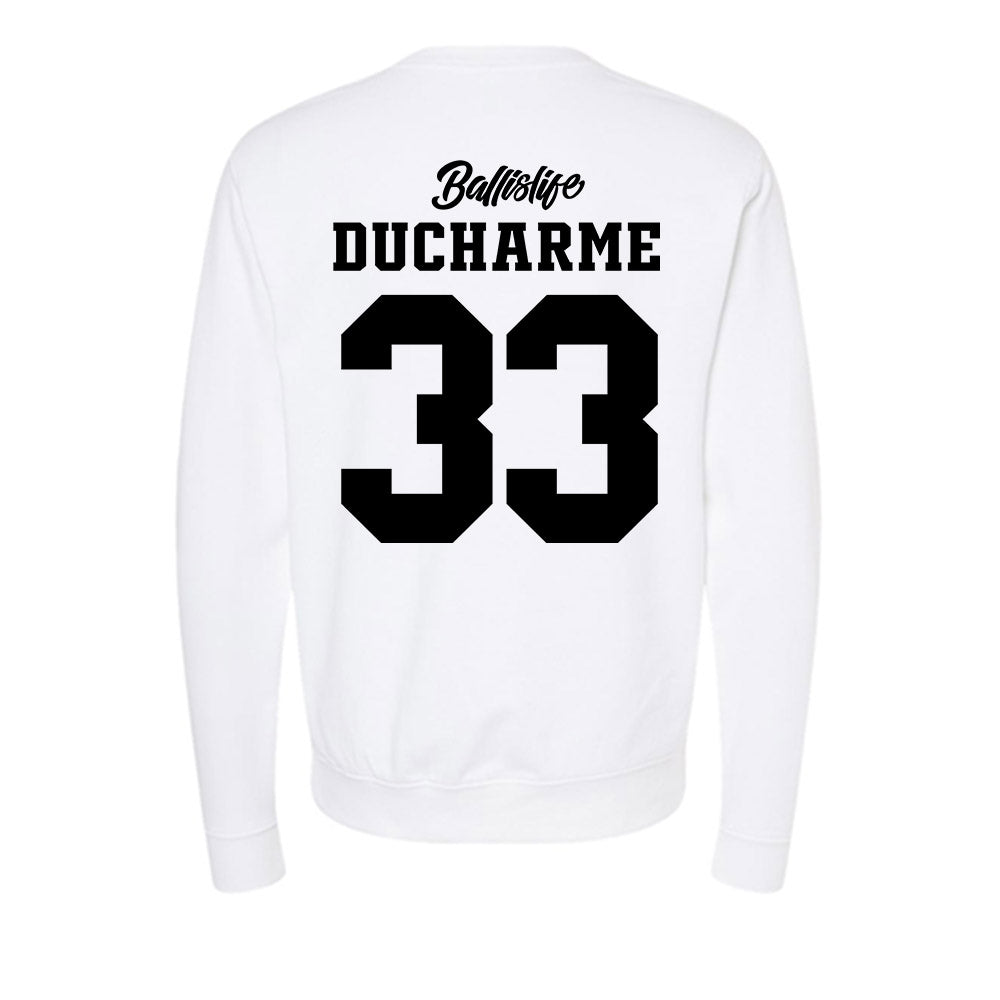UConn - NCAA Women's Basketball : Caroline Ducharme - Ball is Life - UConn vs USC White Midweight Sweatshirt-1