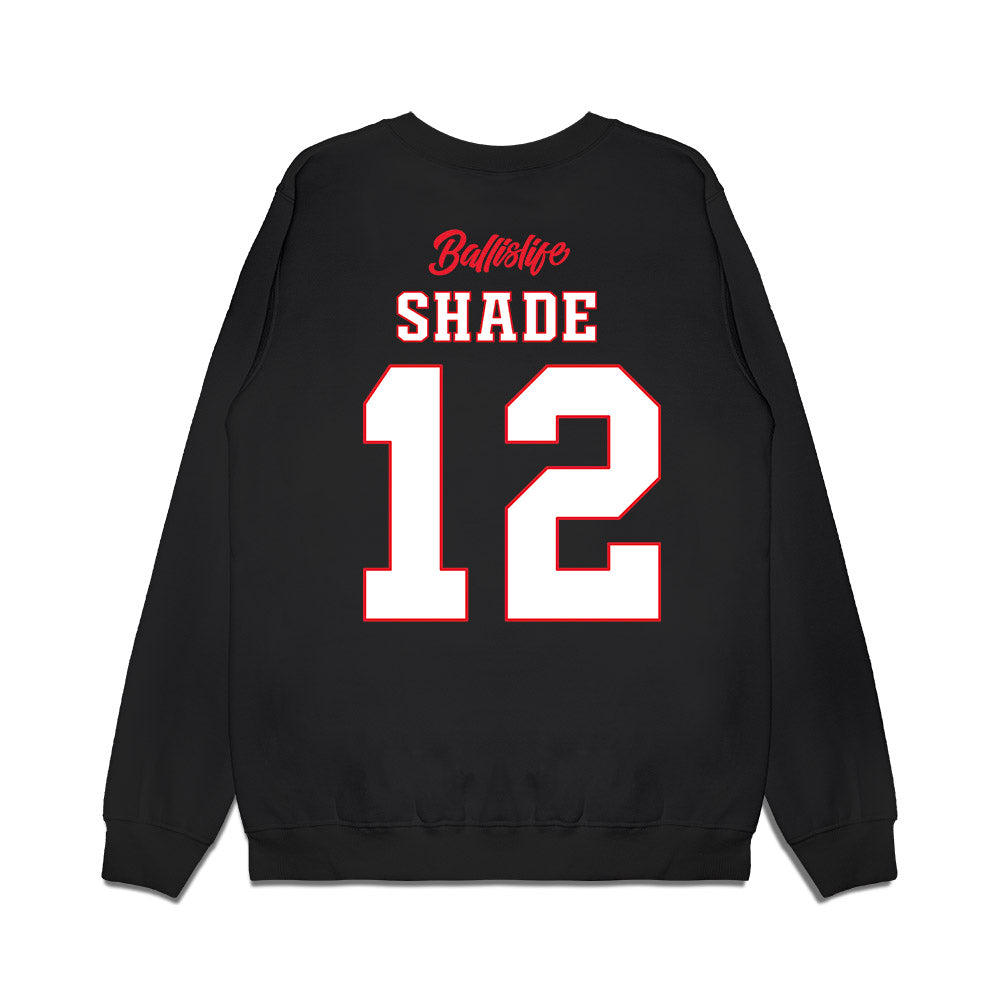 UConn - NCAA Women's Basketball : Ashlynn Shade - Ball is Life - UConn vs USC Black Midweight Crewneck Sweatshirt-1